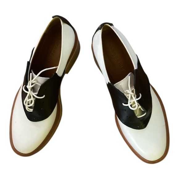 Robert Clergerie Black and White Platform Saddle Shoes- Fantastic! Size 39.5 - Picture 9 of 15